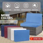 6-Piece Waterproof Outdoor Cushion Slipcovers Set