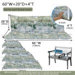 Outdoor 3-Seater Swing Cushion - Bamboo Leaves
