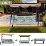 Outdoor 3-Seater Swing Cushion - Bamboo Leaves