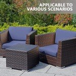 Navy Outdoor Cushion Covers Set - 12 Pieces