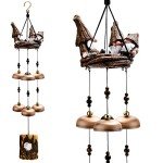 Gnome Wind Chimes with 6 Bells for Outdoors