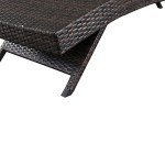 79'' Wicker Reclining Chaise Lounge Chair Set