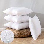 Waterproof Outdoor Pillow Inserts – Pack of 4