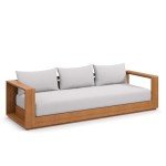 Modway Tahoe Acacia Outdoor Patio Sofa – Light Gray
