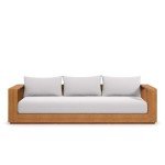 Modway Tahoe Acacia Outdoor Patio Sofa – Light Gray