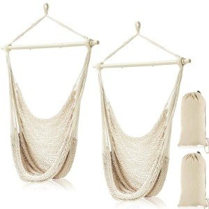 Barydat 2-Piece Boho Hammock Swing Chair Set