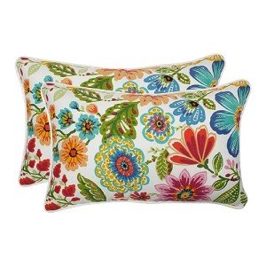 Bright Floral Outdoor Throw Pillow Set - 2 Pack