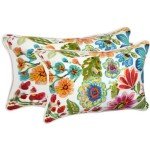 Bright Floral Outdoor Throw Pillow Set - 2 Pack