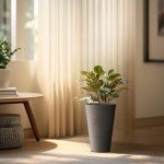 Kante Set of 2 Tall Round Planters - Black