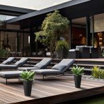 Kante Set of 2 Tall Round Planters - Black