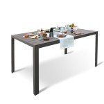55” Weather-Resistant Outdoor Dining Table for 6