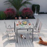 55” Weather-Resistant Outdoor Dining Table for 6