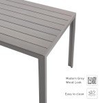 55” Weather-Resistant Outdoor Dining Table for 6