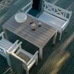 55” Weather-Resistant Outdoor Dining Table for 6