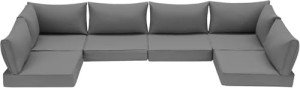 HOMREST 14-Piece Outdoor Sofa Cushion Set - Gray