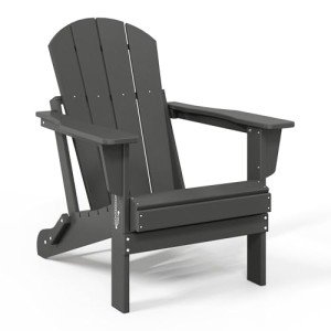 Malibu Grey Outdoor Folding Adirondack Chair