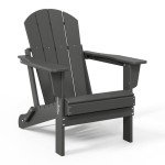 Malibu Grey Outdoor Folding Adirondack Chair