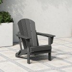 Malibu Grey Outdoor Folding Adirondack Chair