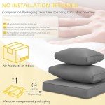 HOMREST 14-Piece Outdoor Sofa Cushion Set - Gray