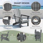 Malibu Grey Outdoor Folding Adirondack Chair