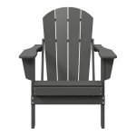 Malibu Grey Outdoor Folding Adirondack Chair