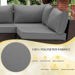 HOMREST 14-Piece Outdoor Sofa Cushion Set - Gray