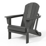 Malibu Grey Outdoor Folding Adirondack Chair
