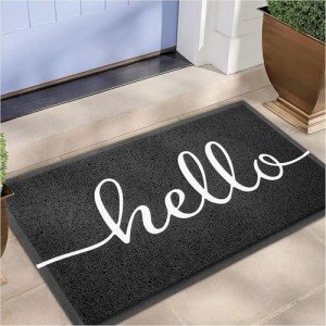 Durable Non-Slip Hello Doormat for Indoors Outdoors