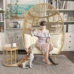 Oversized Rocking Egg Chair for Patio Relaxation