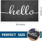 Durable Non-Slip Hello Doormat for Indoors Outdoors