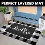 Durable Non-Slip Hello Doormat for Indoors Outdoors