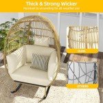 Oversized Rocking Egg Chair for Patio Relaxation