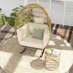 Oversized Rocking Egg Chair for Patio Relaxation