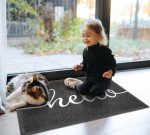 Durable Non-Slip Hello Doormat for Indoors Outdoors