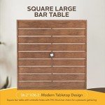PHI VILLA 36" Square Outdoor Counter Height Table