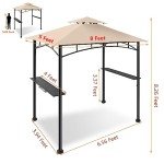 5x8 Cream Grill Gazebo Canopy for Patio