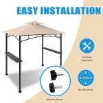 5x8 Cream Grill Gazebo Canopy for Patio