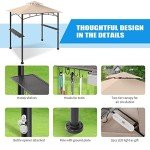 5x8 Cream Grill Gazebo Canopy for Patio