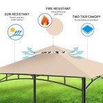 5x8 Cream Grill Gazebo Canopy for Patio