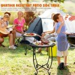 Versatile 14-Inch Round Outdoor Side Table