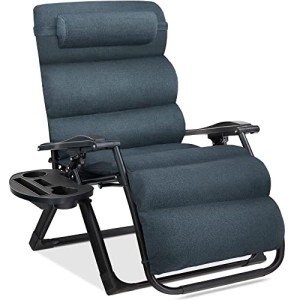 Oversized Zero Gravity Patio Recliner with Tray