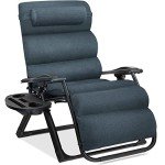Oversized Zero Gravity Patio Recliner with Tray