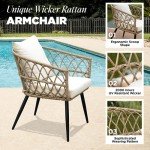 Heavy-Duty Wicker Bistro Table & Chair Set