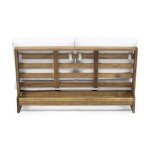 Acacia Wood Outdoor Loveseat with Cushions