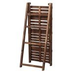 Yaheetech Foldable Wooden Plant Stand Shelf