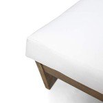 Acacia Wood Outdoor Loveseat with Cushions