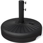 Outdoor Water-Filled Umbrella Stand - 22L Black