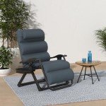 Oversized Zero Gravity Patio Recliner with Tray