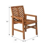Walker Edison 2-Piece Outdoor Chevron Chair Set