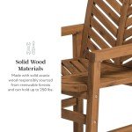 Walker Edison 2-Piece Outdoor Chevron Chair Set